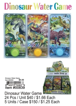 Dinosaur Water Game 24 Pcs.